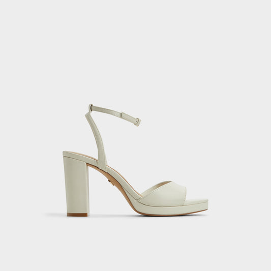Gracious White/Bone Women's Block heels - Strappy heeled sandal, Block heel Aldo White/Bone