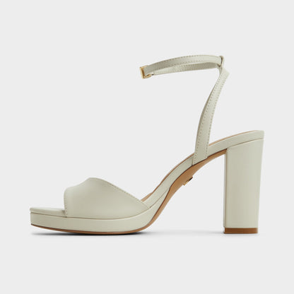 Gracious White/Bone Women's Block heels - Strappy heeled sandal, Block heel Aldo White/Bone