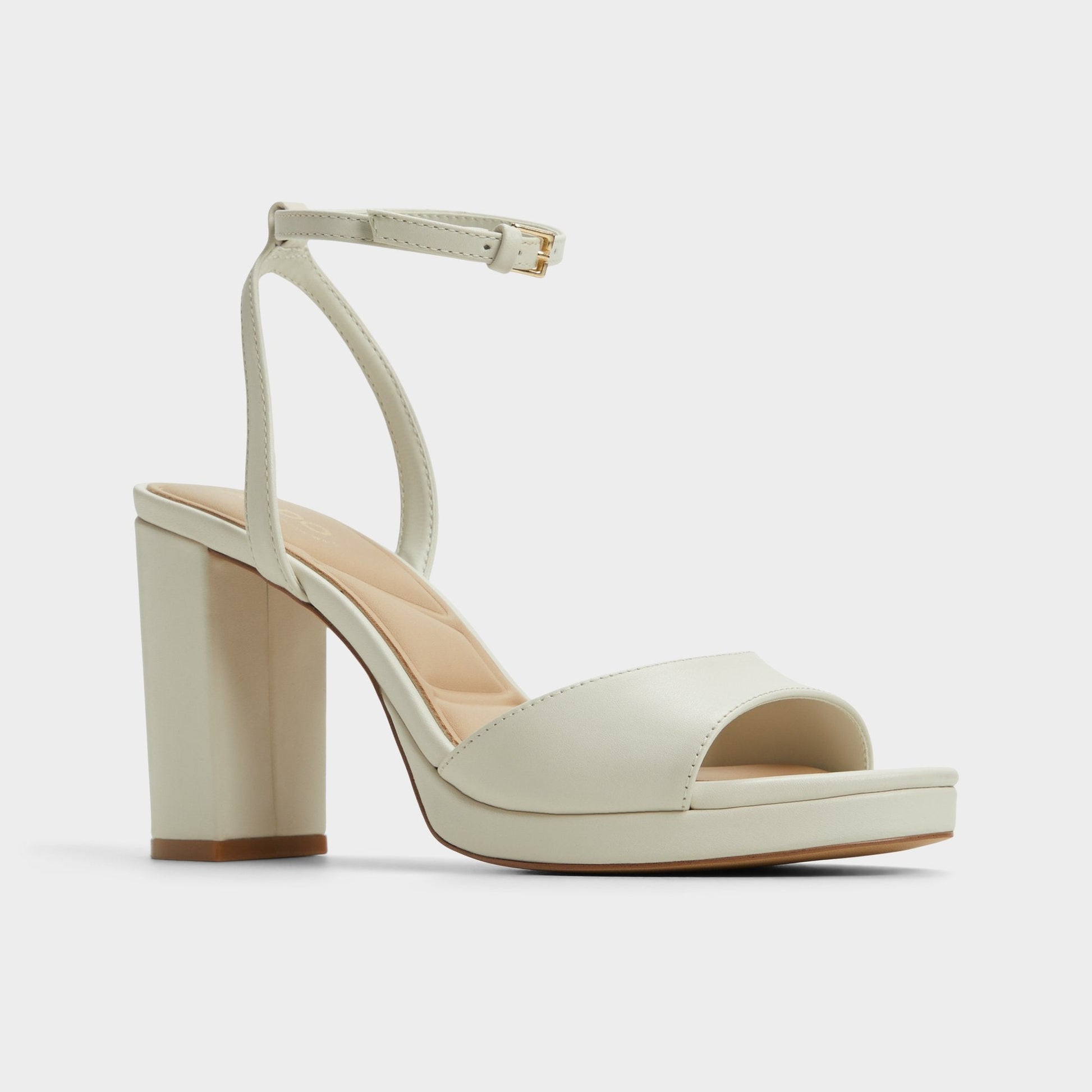 Gracious White/Bone Women's Block heels - Strappy heeled sandal, Block heel Aldo White/Bone