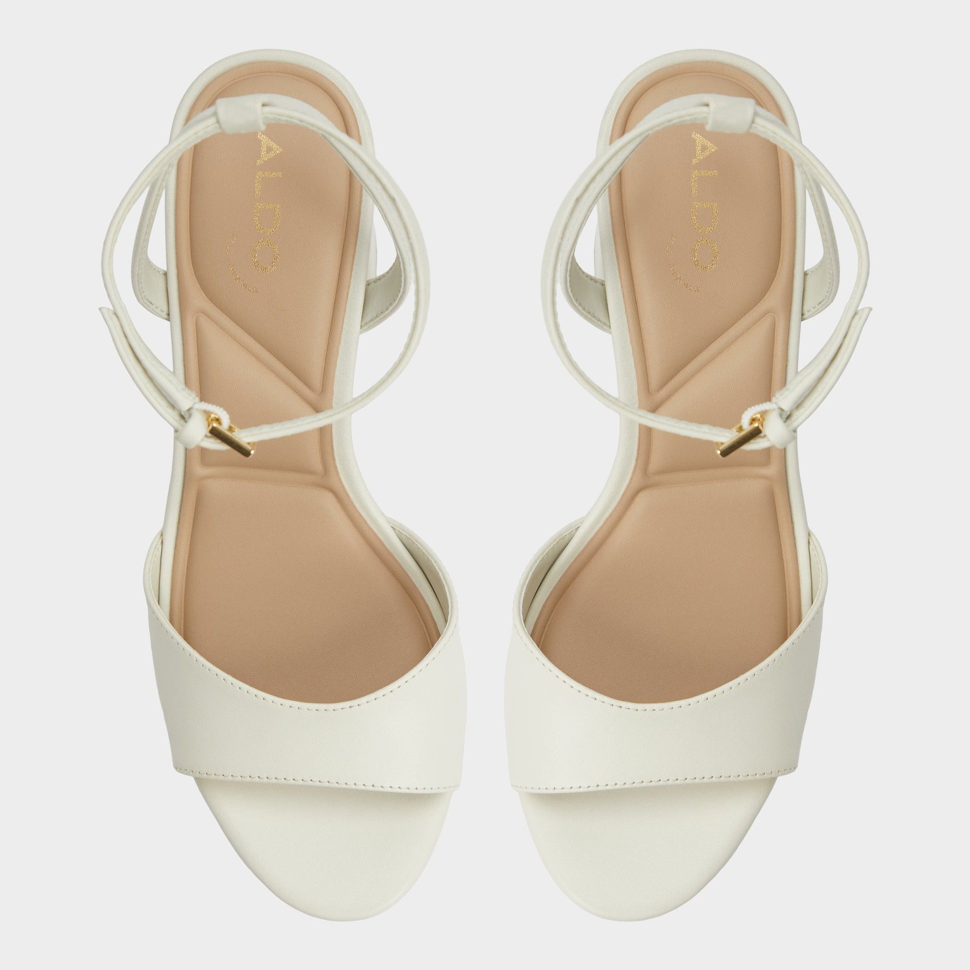 Gracious White/Bone Women's Block heels - Strappy heeled sandal, Block heel Aldo White/Bone
