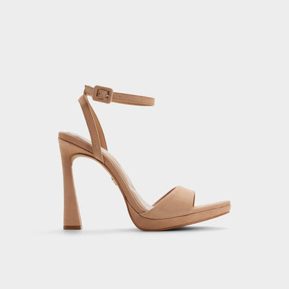 Ivette in Medium Beige - Strappy heeled sandal, Platform Aldo Medium Beige