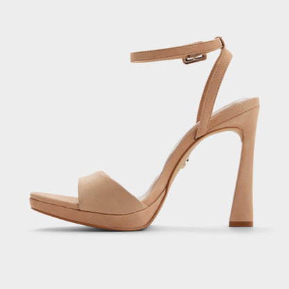 Ivette in Medium Beige - Strappy heeled sandal, Platform Aldo Medium Beige