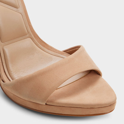 Ivette in Medium Beige - Strappy heeled sandal, Platform Aldo Medium Beige