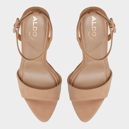 Ivette in Medium Beige - Strappy heeled sandal, Platform Aldo Medium Beige