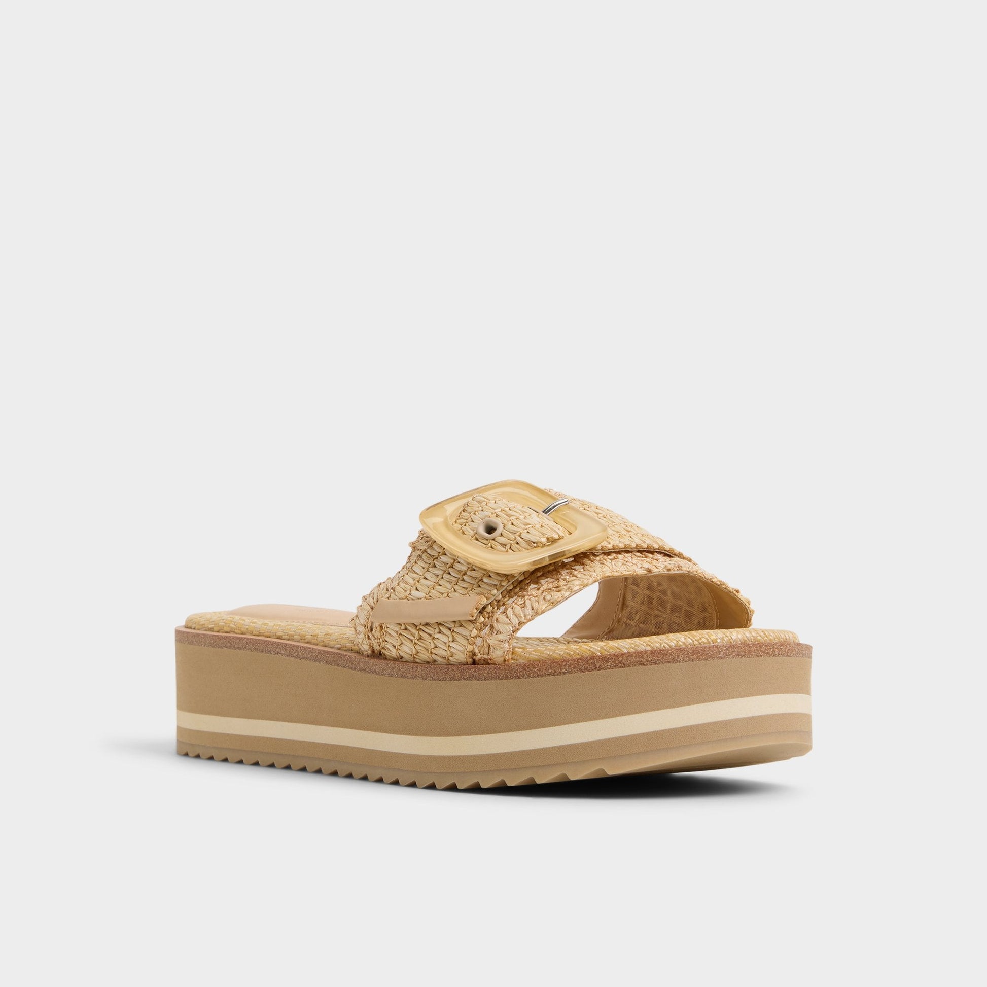 Wavynelly Light Beige Women's Flats - Slide sandal, Platform Aldo Light beige