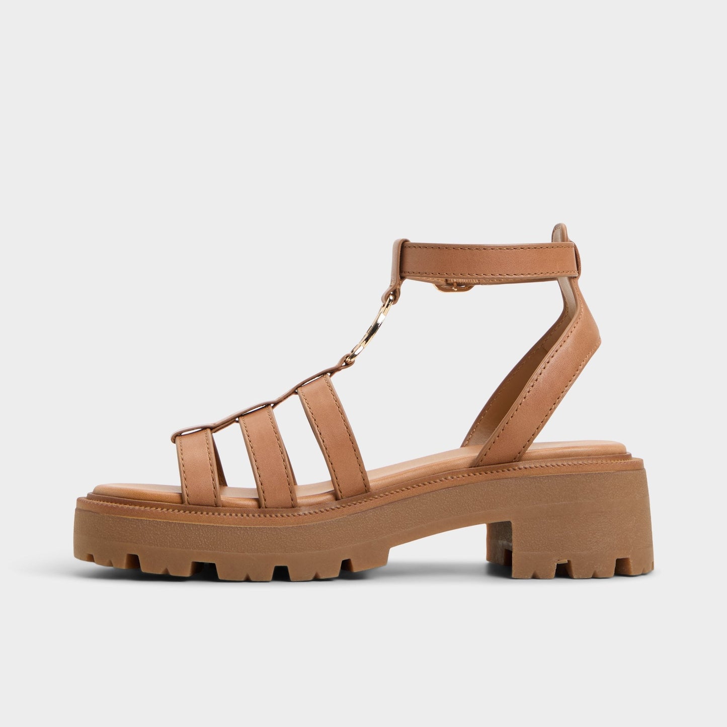 Lamington Medium Brown Women's Strappy sandals - Gladiator sandal, Lug sole Aldo Medium Brown