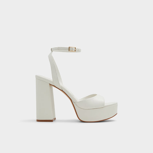 Valoria White Women's Platform sandals - Strappy heeled sandal Aldo White