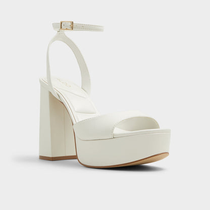 Valoria White Women's Platform sandals - Strappy heeled sandal Aldo White