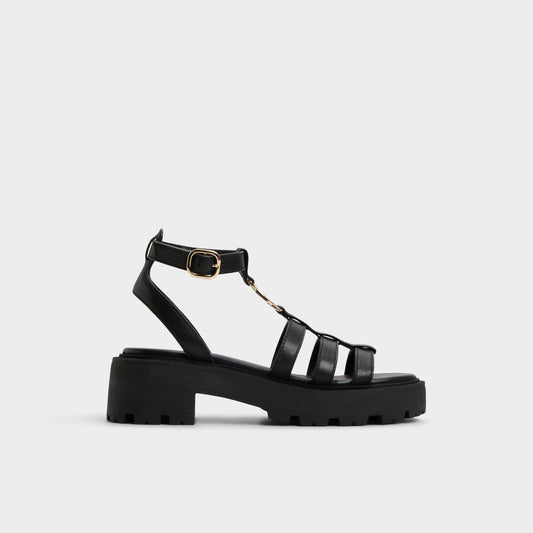 Lamington Black Women's Strappy sandals - Gladiator sandal, Lug sole Aldo Black