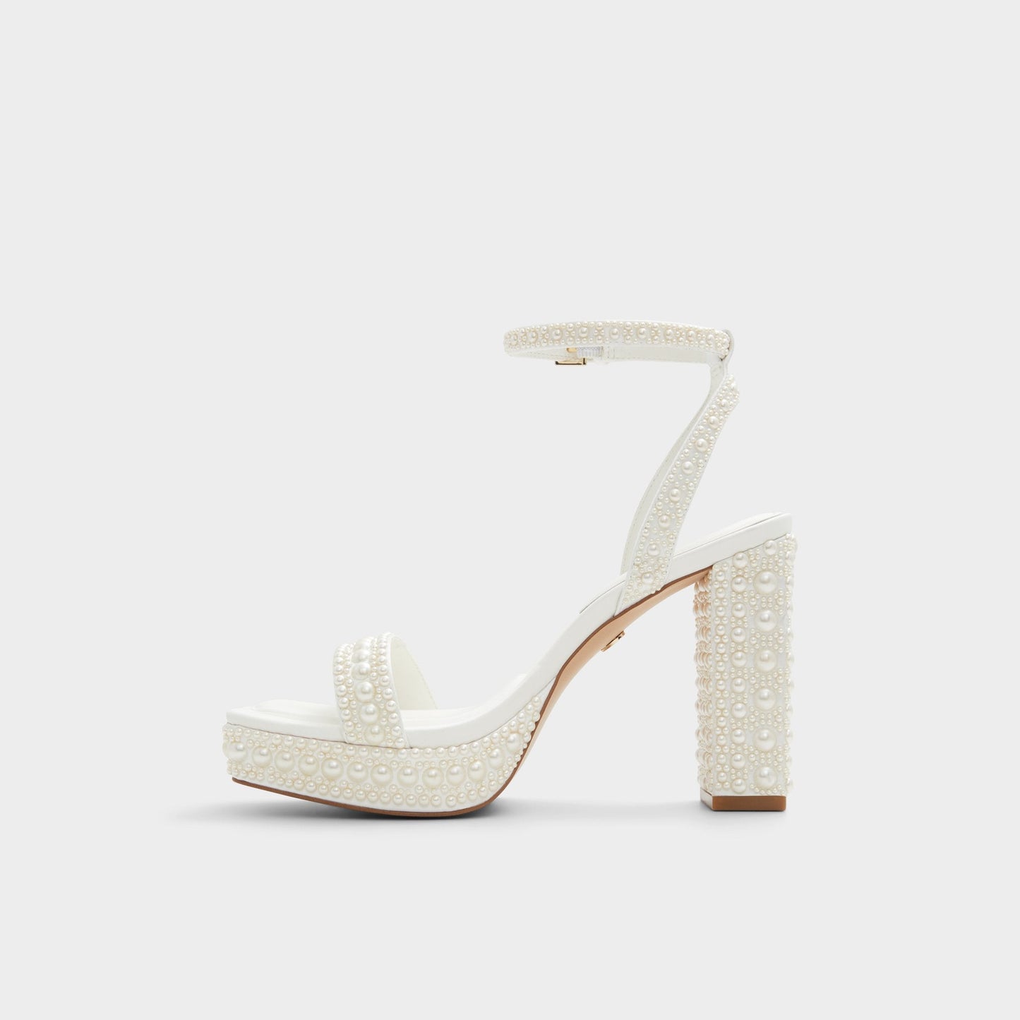 Lulu White Women's Strappy sandals - Strappy heeled sandal, Block heel Aldo White