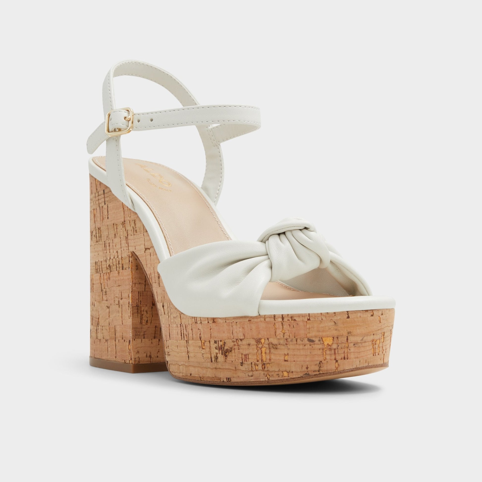 Ulialdan White/Bone Women's Platform sandals - Strappy heeled sandal, Platform Aldo White/Bone