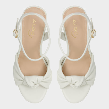 Ulialdan White/Bone Women's Platform sandals - Strappy heeled sandal, Platform Aldo White/Bone