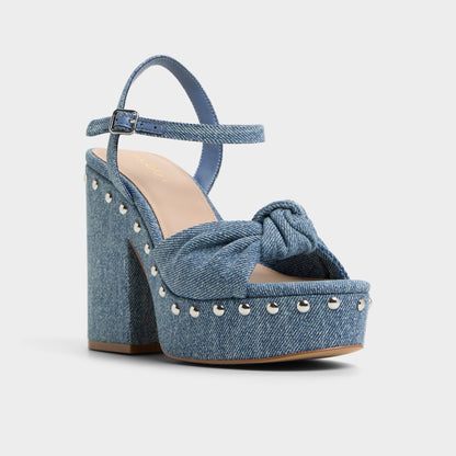 Ulialdan Blue Combo Women's Platform sandals - Strappy heeled sandal Aldo Blue Combo