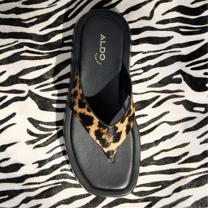 Grettle Brown Multi Women's Flats - Flip flop, Platform Aldo Brown Multi