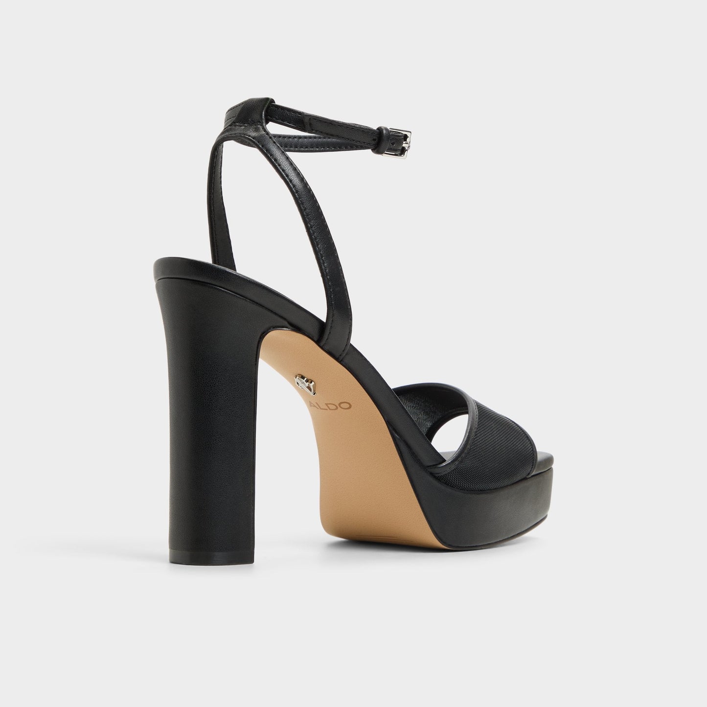 Chicglimmer Black Women's Platform sandals - Strappy heeled sandal, Block heel Aldo Black