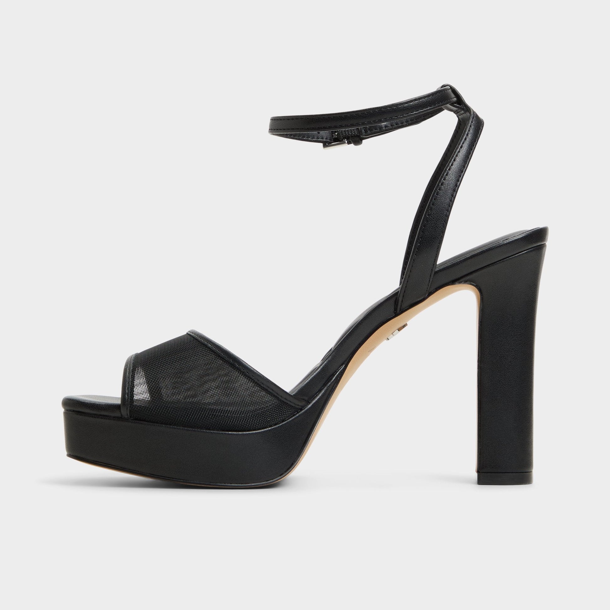 Chicglimmer Black Women's Platform sandals - Strappy heeled sandal, Block heel Aldo Black