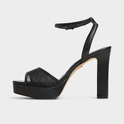 Chicglimmer Black Women's Platform sandals - Strappy heeled sandal, Block heel Aldo Black