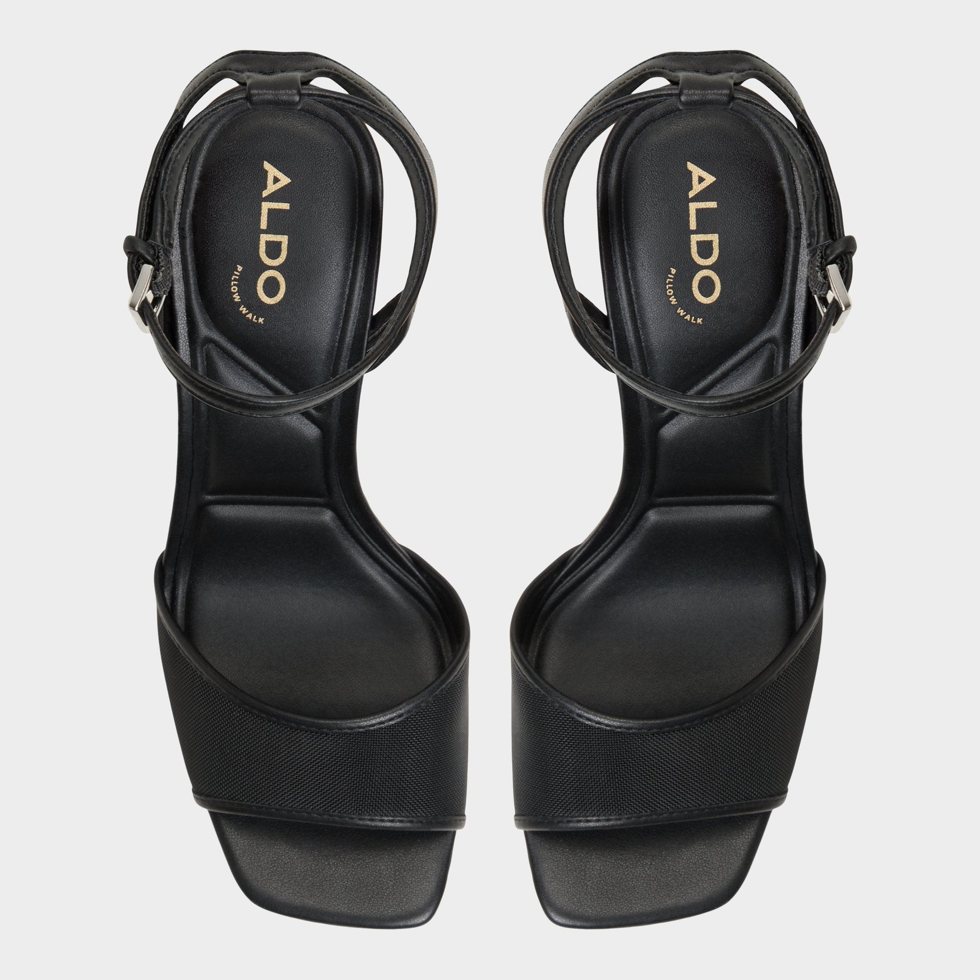 Chicglimmer Black Women's Platform sandals - Strappy heeled sandal, Block heel Aldo Black
