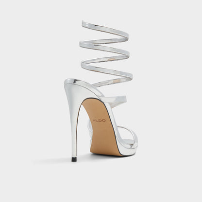 Katswirl in Silver - Strappy sandal, Stiletto platform Aldo Silver