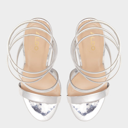 Katswirl in Silver - Strappy sandal, Stiletto platform Aldo Silver