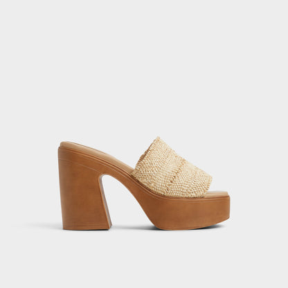 Maysee Natural Women's Platform sandals - Heeled mule, Platform Aldo Natural