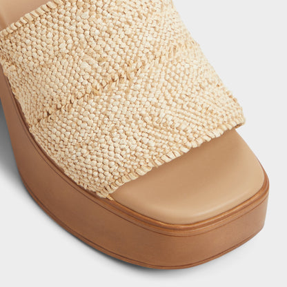 Maysee Natural Women's Platform sandals - Heeled mule, Platform Aldo Natural