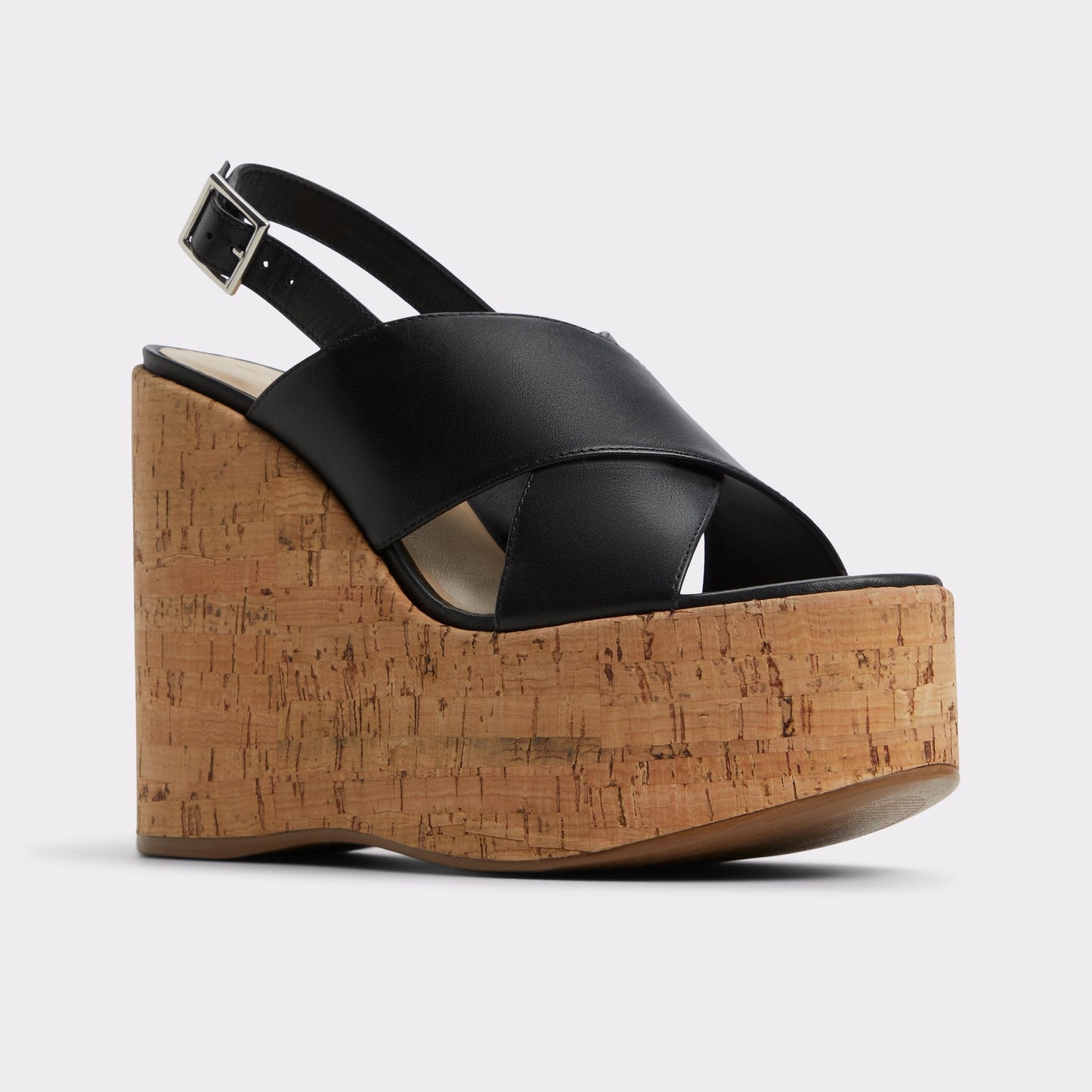 Sandcastle Black Women's Platform sandals - Strappy wedge sandal Aldo Black