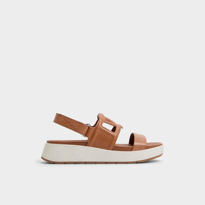 Onuvia Medium Brown Women's Footbed sandals - Footbed sandal, Flatform Aldo Medium Brown