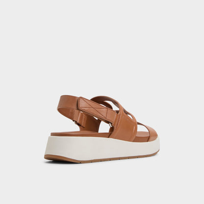 Onuvia Medium Brown Women's Footbed sandals - Footbed sandal, Flatform Aldo Medium Brown