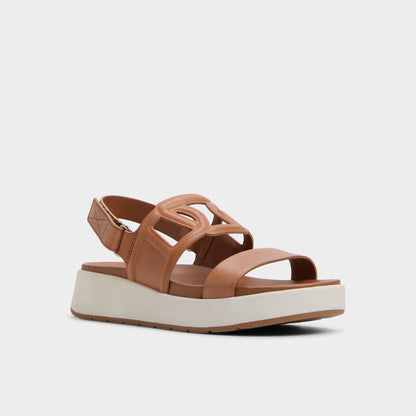 Onuvia Medium Brown Women's Footbed sandals - Footbed sandal, Flatform Aldo Medium Brown