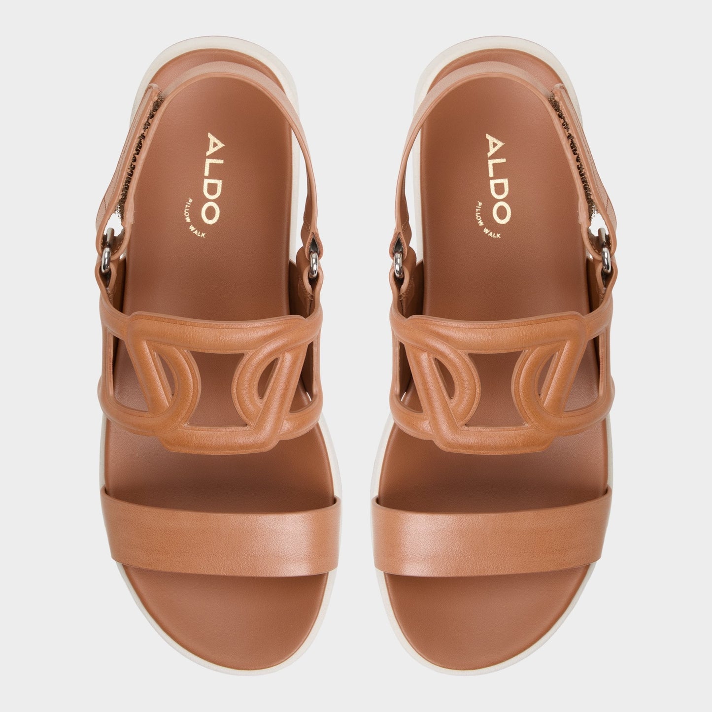 Onuvia Medium Brown Women's Footbed sandals - Footbed sandal, Flatform Aldo Medium Brown