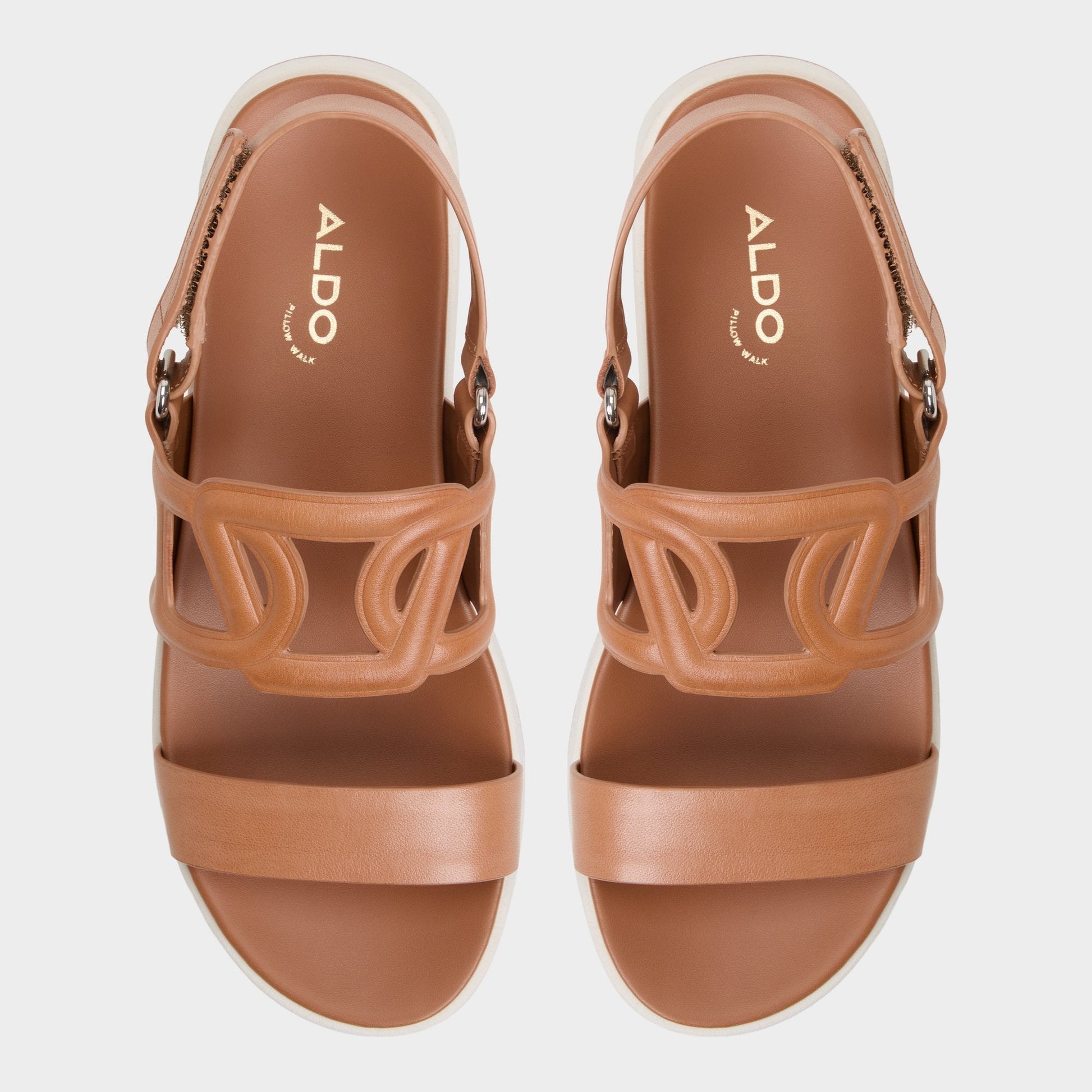 Onuvia Medium Brown Women's Footbed sandals - Footbed sandal, Flatform Aldo Medium Brown