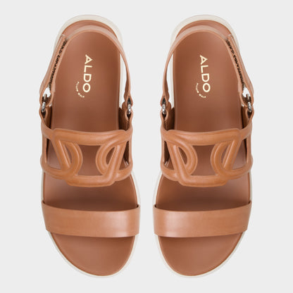 Onuvia Medium Brown Women's Footbed sandals - Footbed sandal, Flatform Aldo Medium Brown