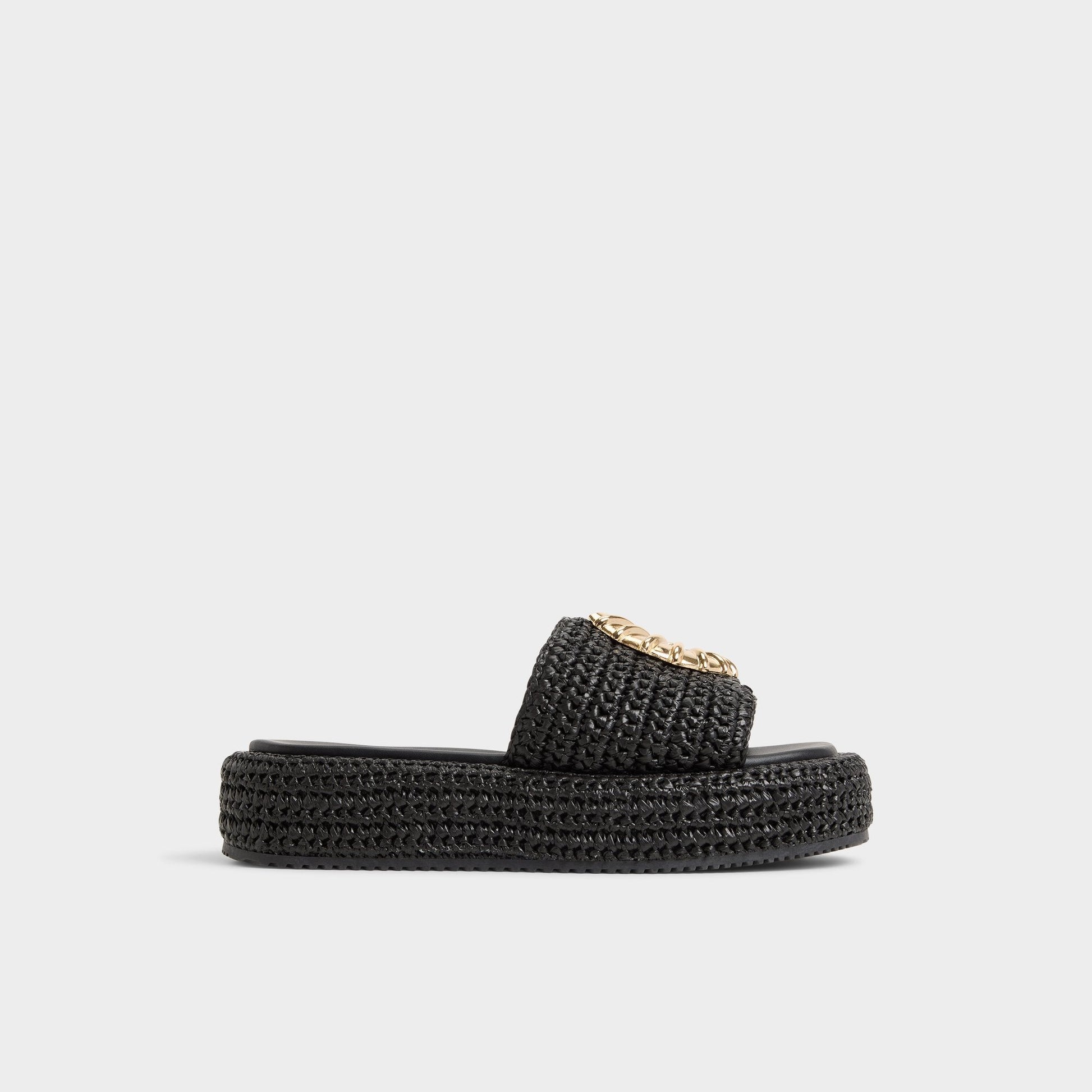 Justbeachy Black Women's Platform sandals - Flatform sandal Aldo Black