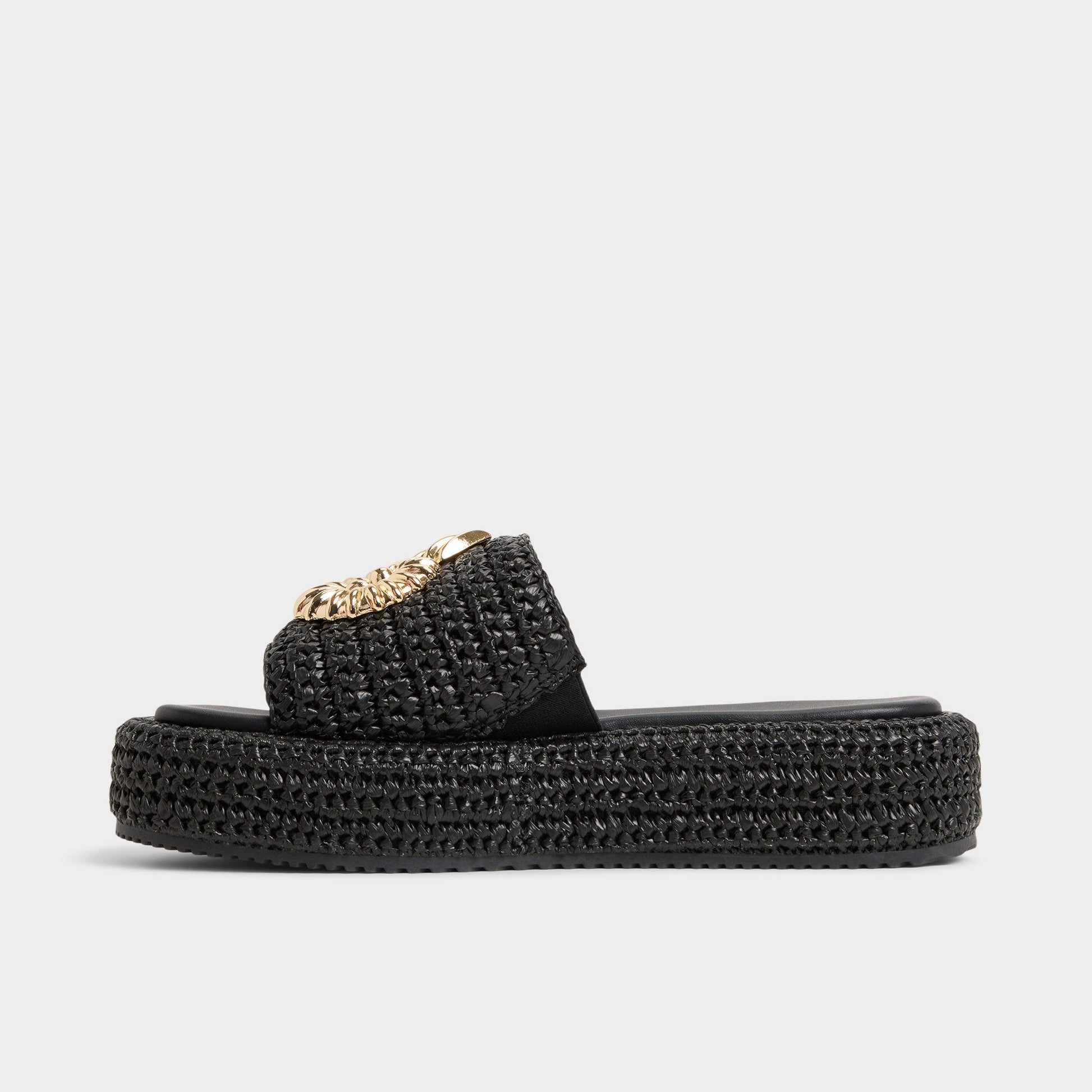 Justbeachy Black Women's Platform sandals - Flatform sandal Aldo Black