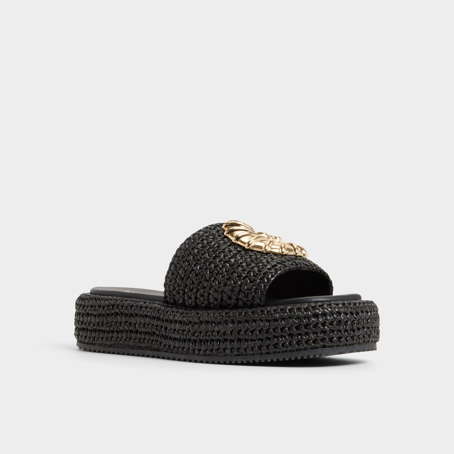 Justbeachy Black Women's Platform sandals - Flatform sandal Aldo Black