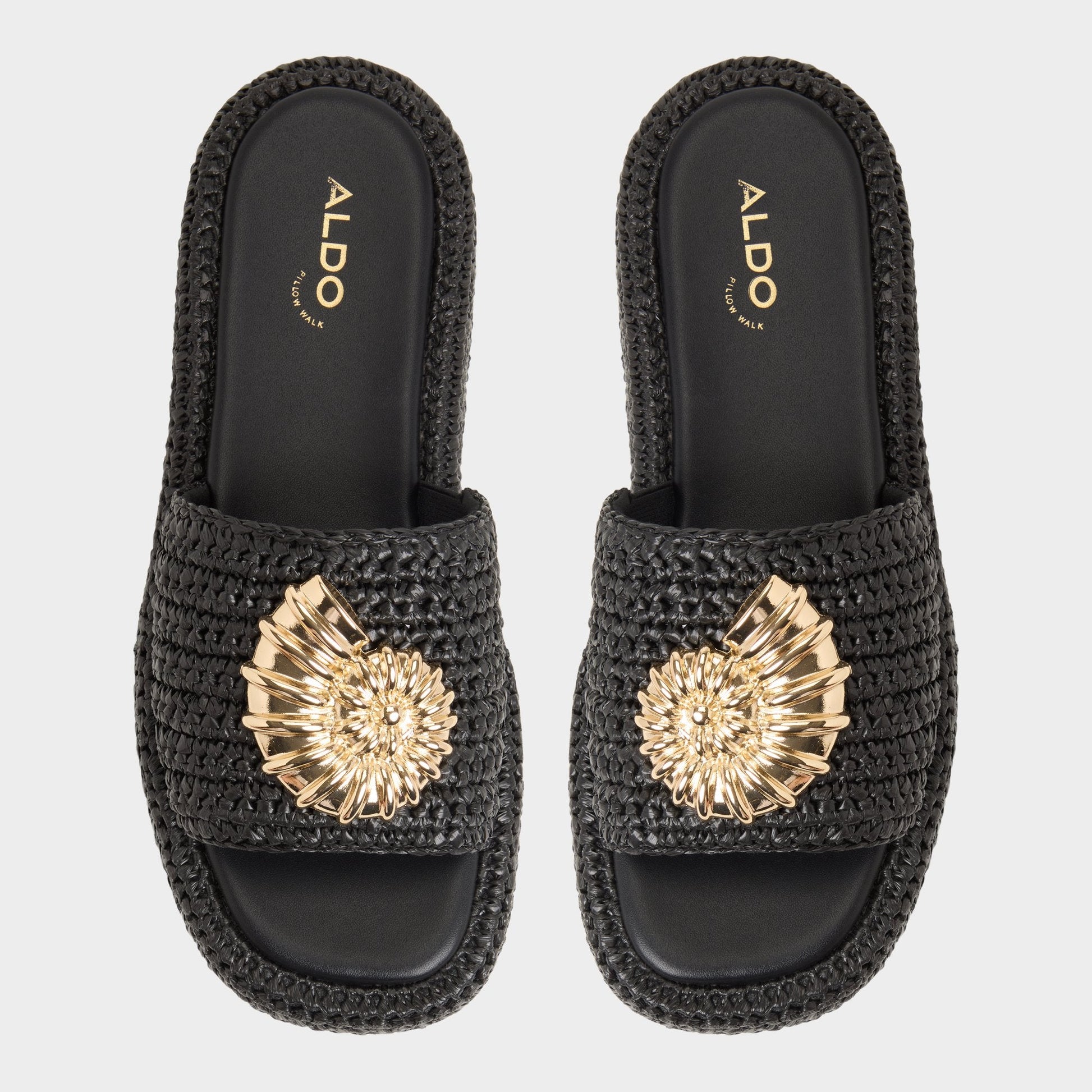Justbeachy Black Women's Platform sandals - Flatform sandal Aldo Black