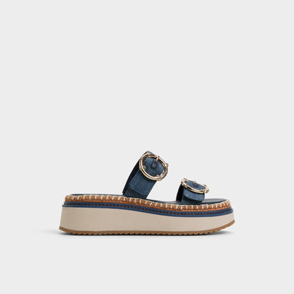 Kaeithien Dark Blue Women's Platform sandals - Slide sandal Aldo Dark Blue