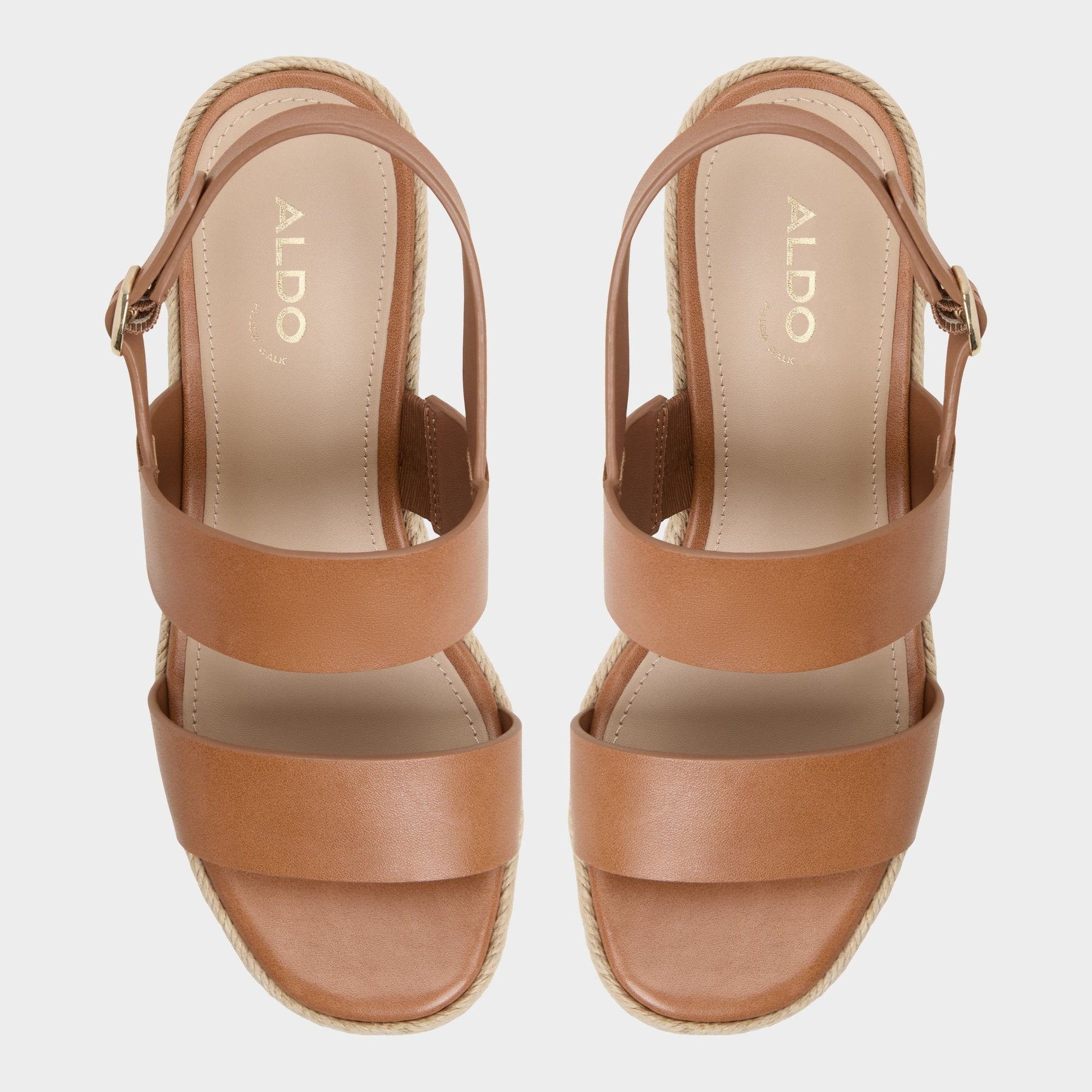 Keoni Medium Brown Women's Platform sandals - Wedge sandal Aldo Medium brown
