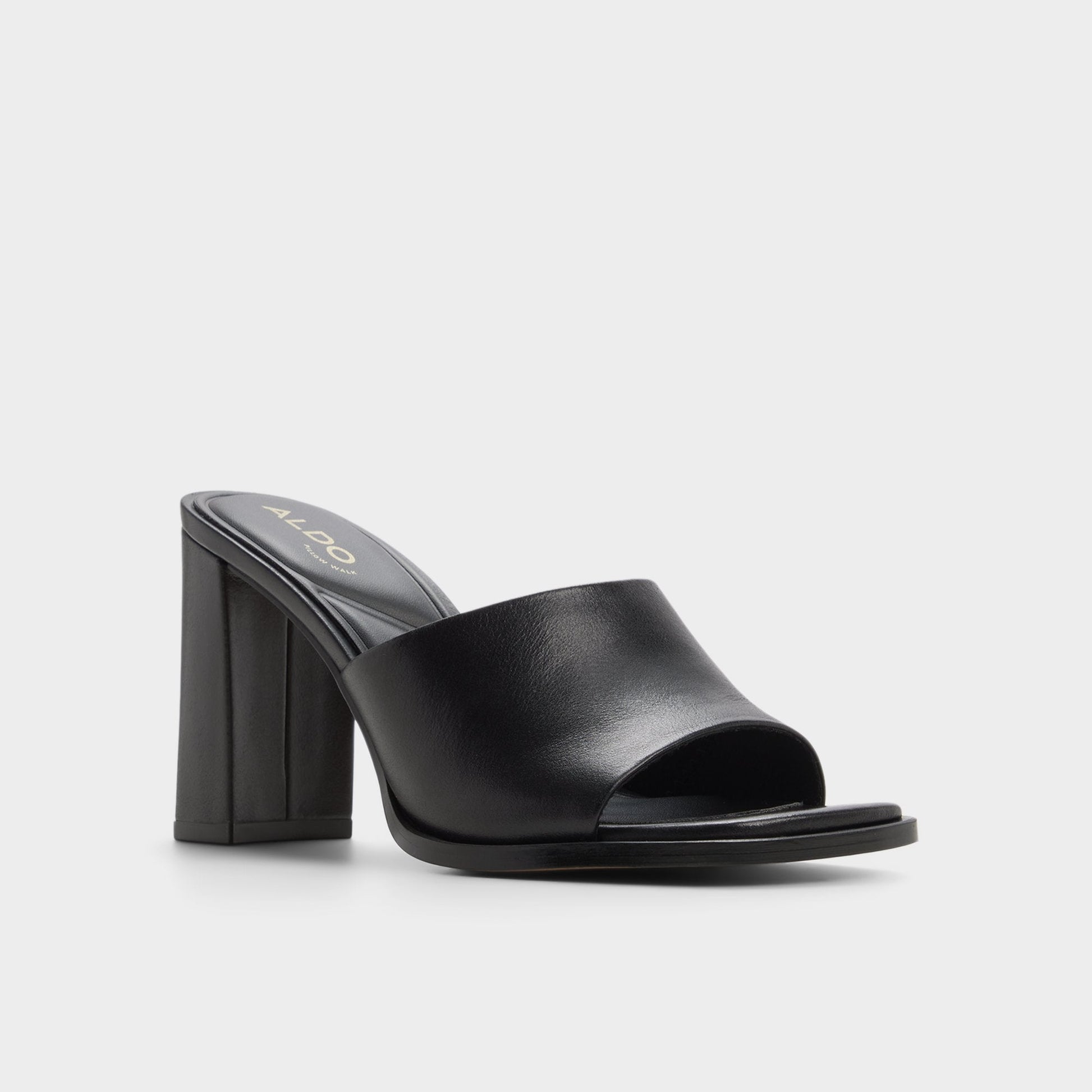 Re in Sophia Black - Heeled mule, Block heel Aldo Black