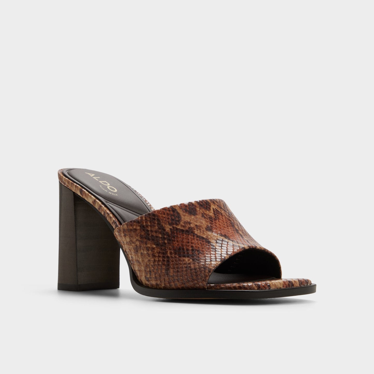 Re in Sophia Brown Multi14190695 - Heeled mule, Block heel Aldo Brown multi