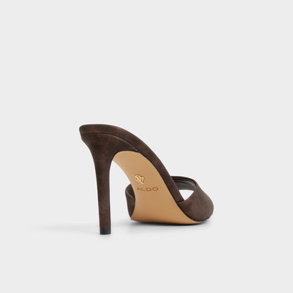 Anniebrilden Dark Brown Women's Mule slides - Heeled mule, Stiletto heel Aldo Dark brown