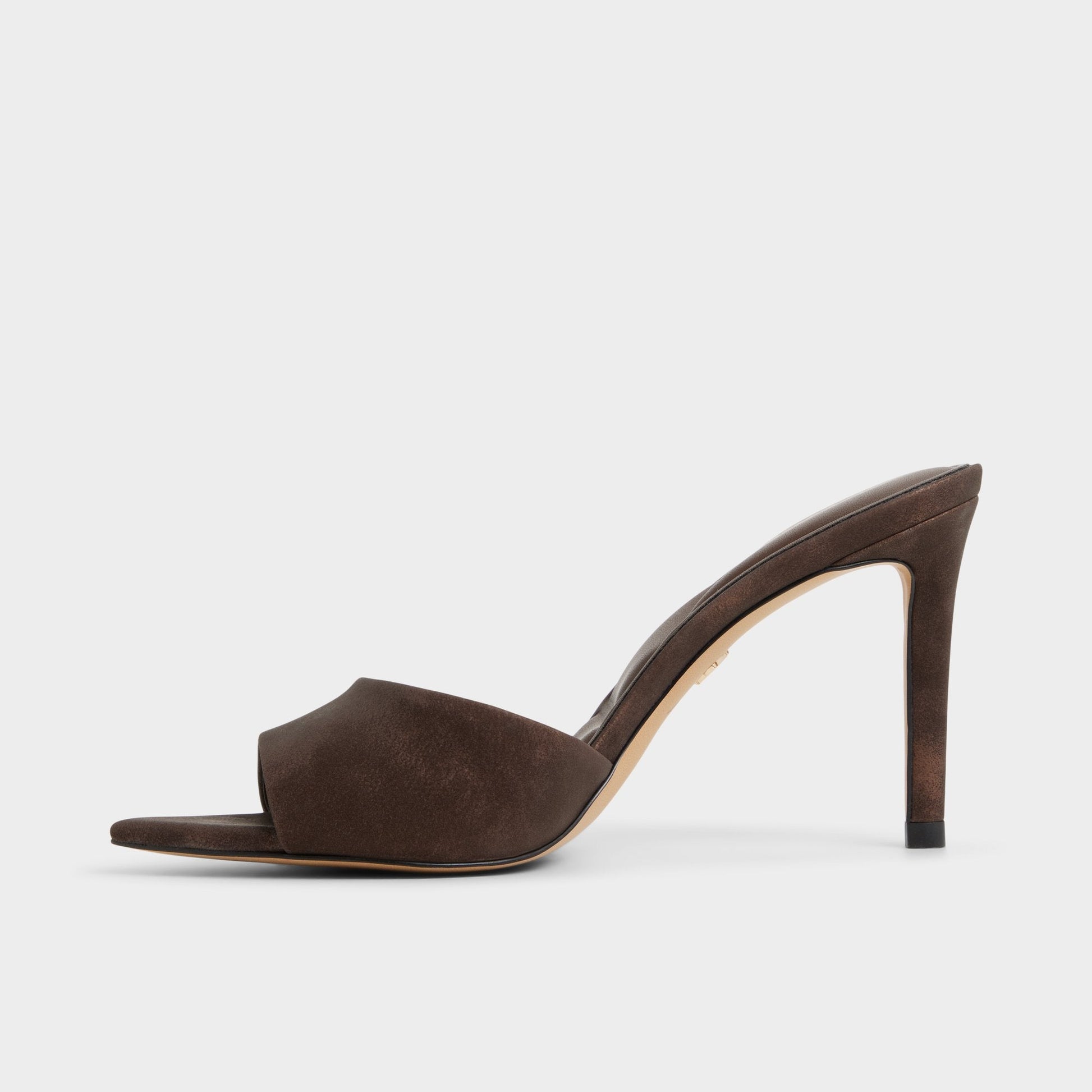 Anniebrilden Dark Brown Women's Mule slides - Heeled mule, Stiletto heel Aldo Dark brown