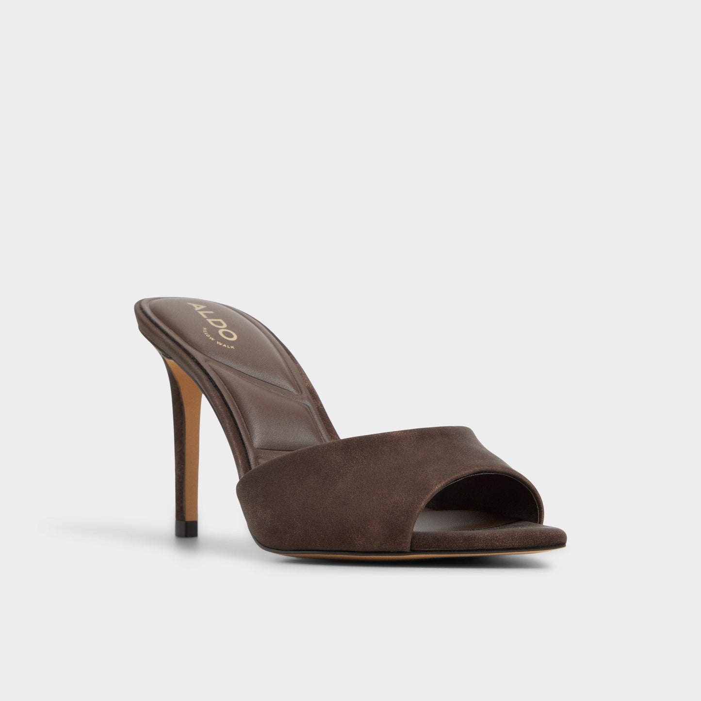 Anniebrilden Dark Brown Women's Mule slides - Heeled mule, Stiletto heel Aldo Dark brown