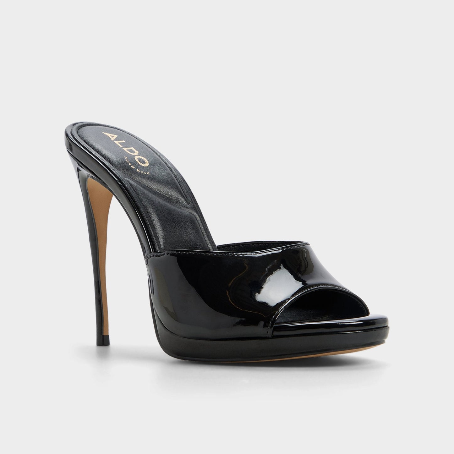 Rivieraa in Black - Heeled mule, Platform Aldo Black