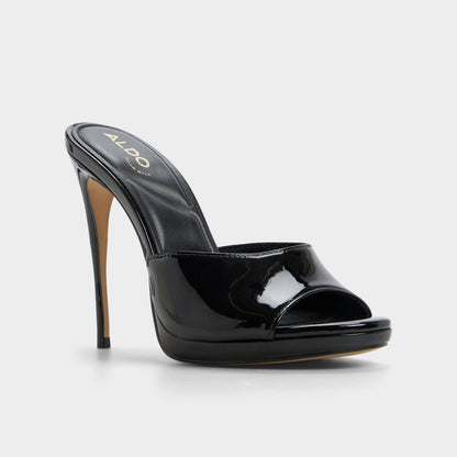 Rivieraa in Black - Heeled mule, Platform Aldo Black