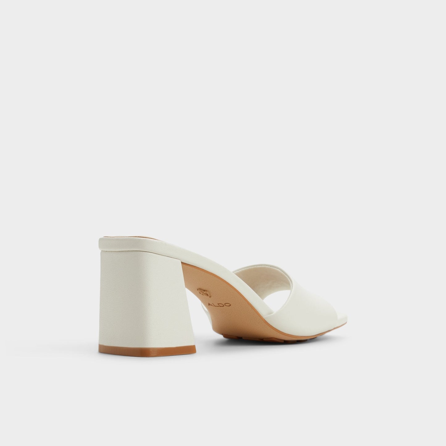 Tisha White Women's Heeled mules - Heeled mule, Block heel Aldo White