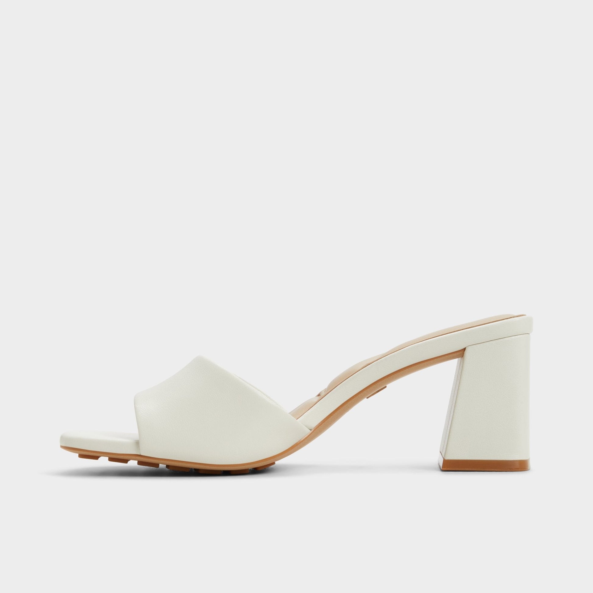 Tisha White Women's Heeled mules - Heeled mule, Block heel Aldo White