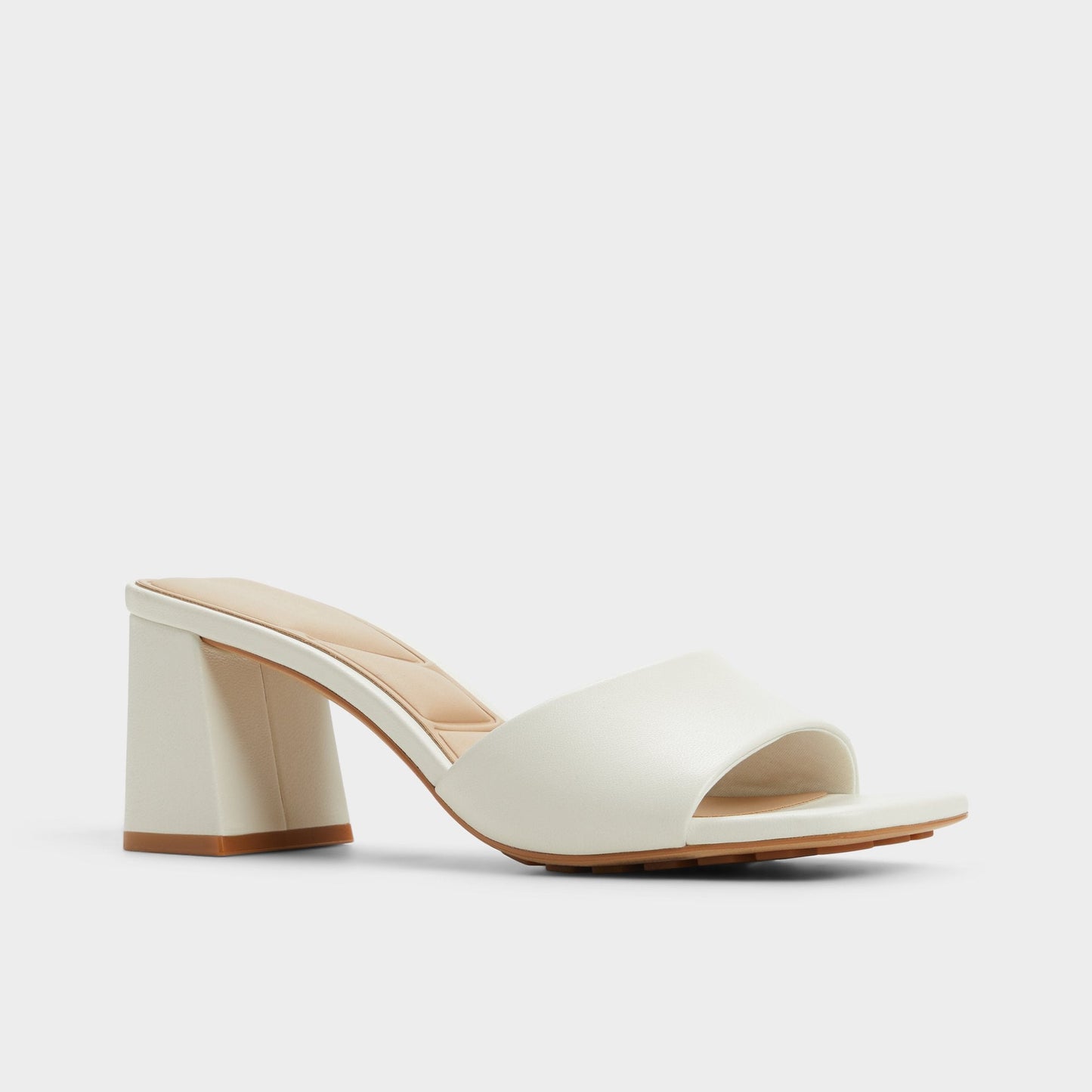 Tisha White Women's Heeled mules - Heeled mule, Block heel Aldo White