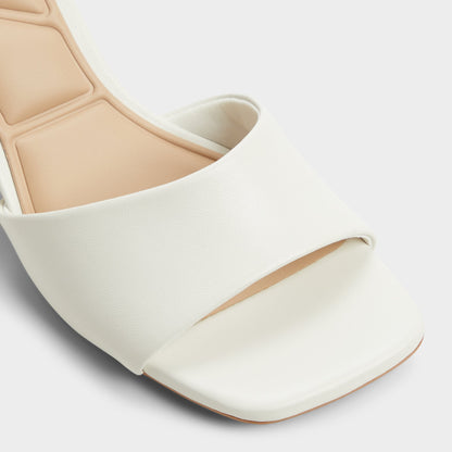 Tisha White Women's Heeled mules - Heeled mule, Block heel Aldo White